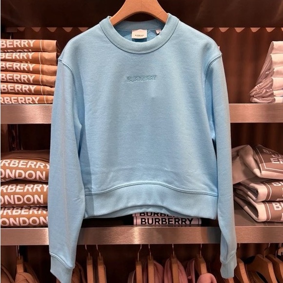 Burberry Sky Blue Crewneck Sweater - Picture 1 of 4
